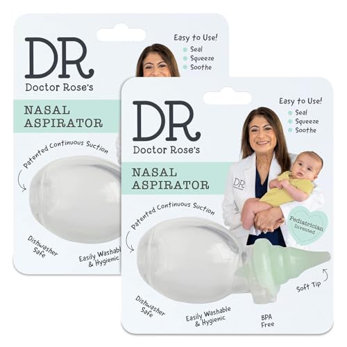 Image of Dr. Rose's Nasal Aspirator for Baby | Pediatrician Patented Dual-Suction Nose Cleaner for Baby (Pack of 2, 2, Count)