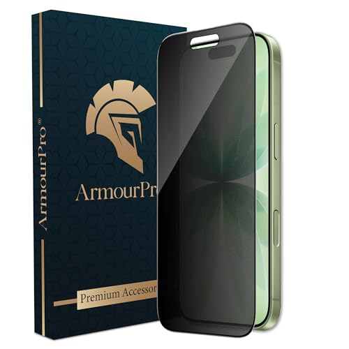 Image of ArmourPro Matte Privacy Tempered Glass for iPhone 17 / iPhone 16 Pro - Anti Spy Anti Glare Screen Protector, 9H Scratch Resistant, Smooth Touch, Full Coverage