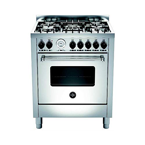 Bertazzoni La Germania Americana AMN765EXT four et cuisinière Acier inoxydable Gaz A - Fours et cuisinières (Cuisinière, Acier inoxydable, Rotatif, Noir,...