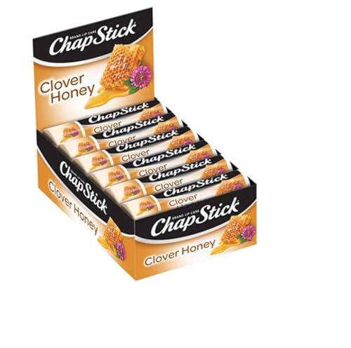 ChapStick Lip Moisturizer Clover Honey 12-Pack Limited Edition Bulk Lip Balm Sweet & Aromatic 0.15 Oz Ea