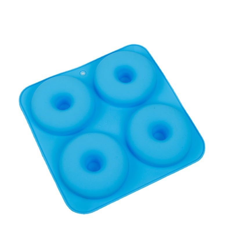 Godneei Set de 3 Molde Donuts Silicona, Molde Para Donuts, Herramienta DIY con Material de Silicona Alimentaria y Cepillo de Aceite Incluido