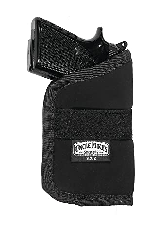 Uncle Mike's Off-Duty and Concealment Nylon OT Inside-The-Pocket Holster (Size 2, Black)