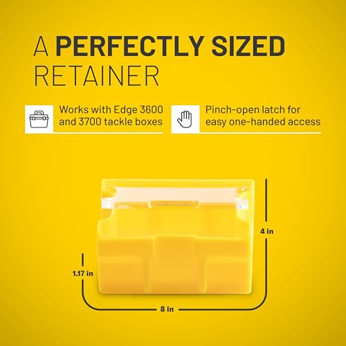 Image of Plano Edge Terminal Small Hook Retainer Box, 3-Pack, Tackle Storage, Yellow, Includes Hook Retainer Tackle Trays, Customizable Fishing Terminal Tackle Organization