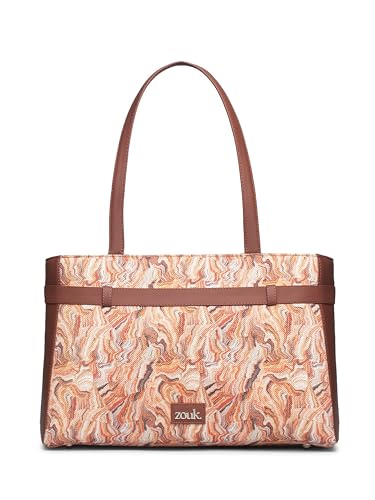 Image of ZOUK Urban Escape Bag | Stylish Vegan with Laptop Compartment, Trolley Sleeve & Anti-Theft Pocket |