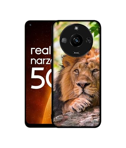 Image of Tiger Pattern Print Design Premium 2D Printed Metal Back Case Cover for Realme Narzo 60 5G