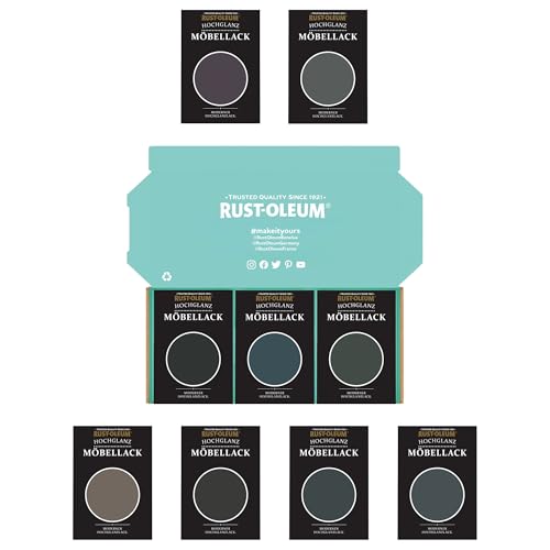 Rust-Oleum Möbellack Testerbox - Stimmungsvolle Dunkeltöne - Hochglanz