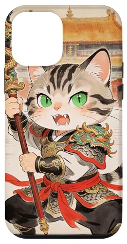 Chibi Asian Chinese Warrior Cat - Meow Kung Fu �r���e�[�W�A�[�g �X�}�z�P�[�X iPhone 12 mini �p