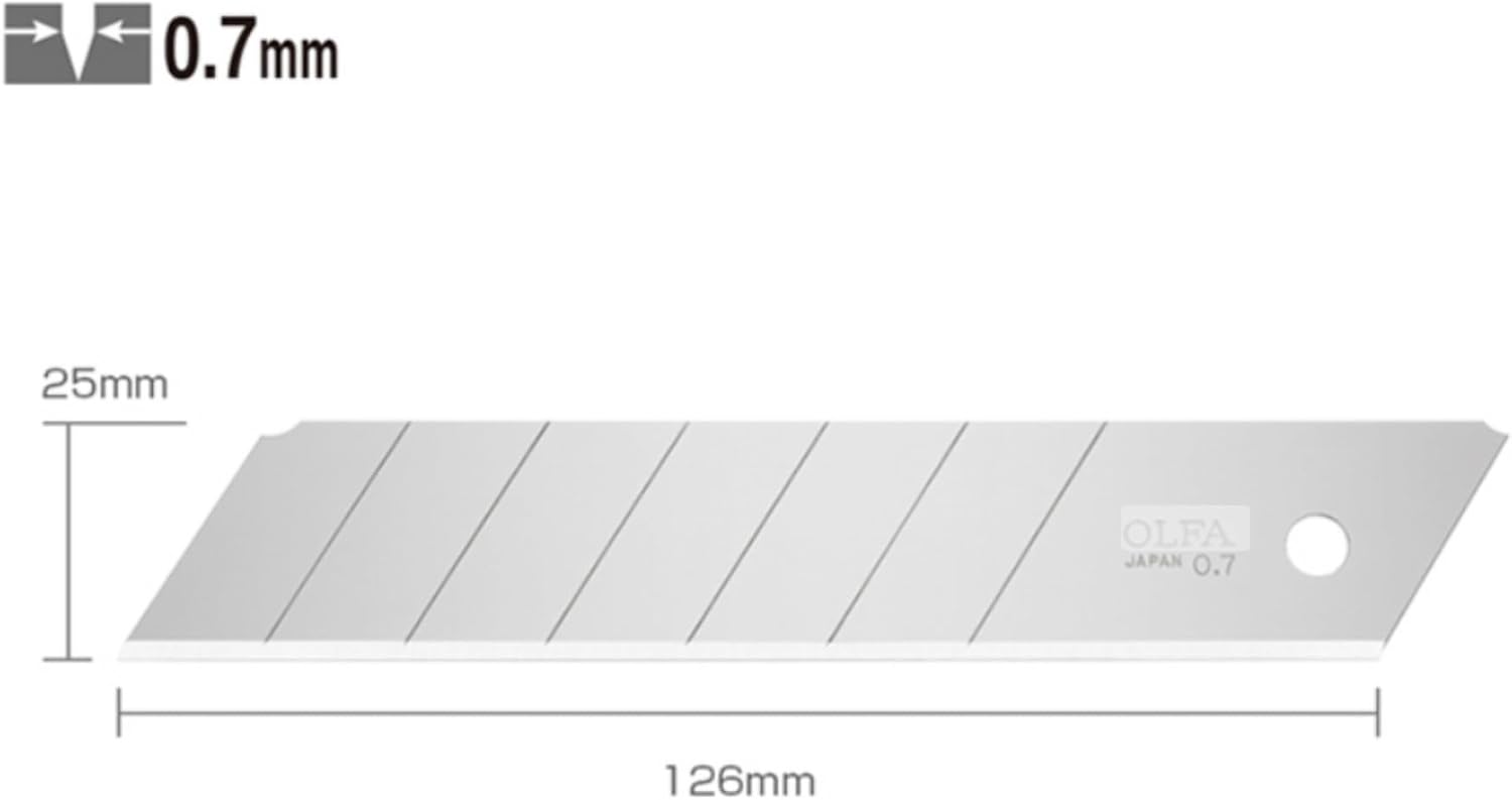 25mm Snap-Off Blades - 5pcs x 2 Packs Precision Heavy-Duty Replacement for Variety of Materials - Segmented Edge for Consistent Sharpness - Ideal for Utility Knife and Box Cutter