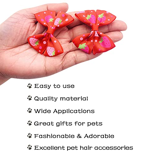 Pet Show PETSHOW0241 20Pairs Big Bowknot Dogs Hair Bow Clips With French Barrette Clip thumb #3