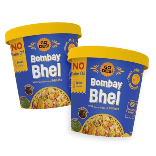 Image of GO DESi Bombay Bhelpuri with Chutney No Palm Oil, Pack of 2 x 100 grams