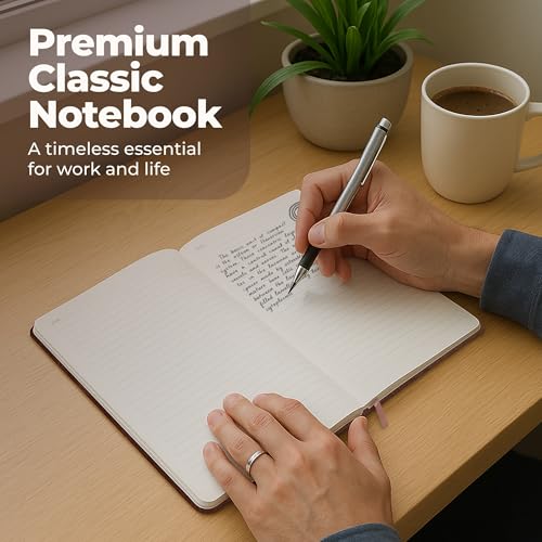 Lined Leather Bound A5 Notebook