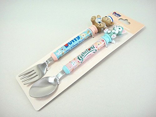 Disney - 【☆正規品】ジェラトーニ　器　スプーン　フォーク　子供食器セット　香港ディズニー Amazon | ダッフィー＆ジェラトーニ スプーン＆フォークセット