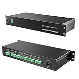 ENS 18 Channel Rack Mountable CCTV Power Supply Box, 1.5U - 12V DC Output, 18CH, 20 A, PTC Resettable Fuse- Regulated and Filtered - Surge Protected - Security Cameras, DVR/NVR Surveillance System