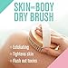 Dry Body Brush (1 Pack) - Reduce Cellulite, Dry Brush for Cellulite and Lymphatic Drainage, Exfoliating Brush with Soft Massage Nodules, Shower Brush Body Scrubber (100% Natural Bristle Brush)