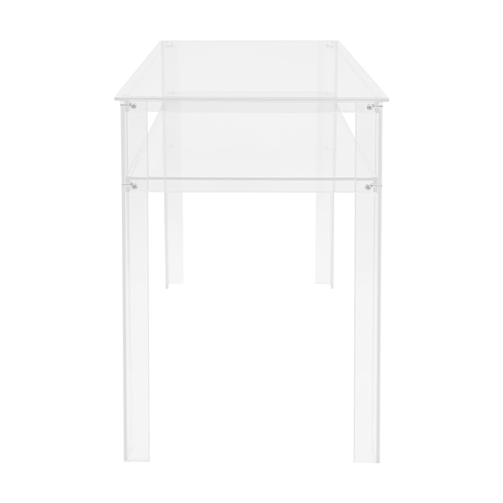Scrivania in acrilico a 2 livelli, per computer portatile, per soggiorno, cucina, sala da pranzo, camera da letto, studio, 50 x 100 x 75 cm