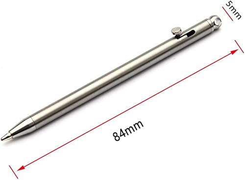 Miniatura 5 de Mini bolígrafo de titanio, bolígrafo de firma creativa, bolígrafo de acción, llavero genial, accesorios útiles, herramienta al aire libre (gris)