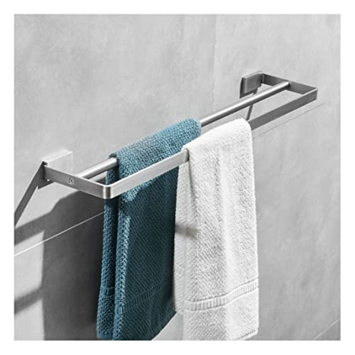 Porte-serviettes en acier inoxydable double barre au design mural moderne