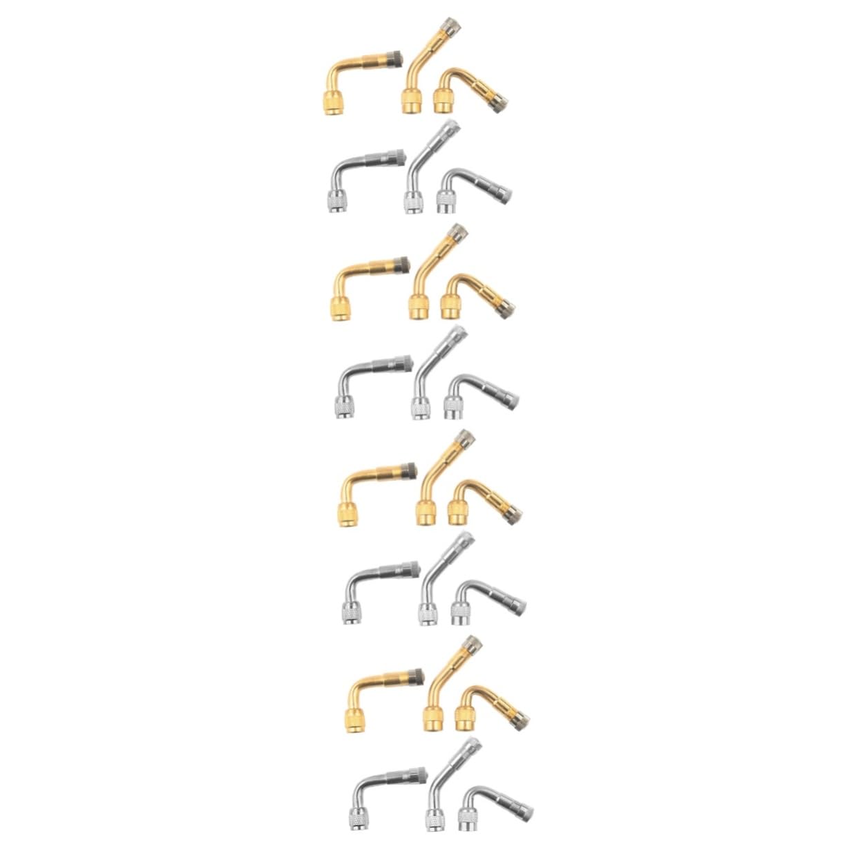 MAGICLULU 4 Set Prolunga Valvole Pneumatici Adattatori Per Valvole Auto E Estensori Per Gonfiaggio Facile E Veloce Con Accessori Resistente Pneumatici Tubeless E Non 6 Pezzi*4
