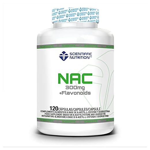 Scientiffic Nutrition - NAC + Flavonoids 300mg, N-Acetil-L-Cisteina, Potente Antioxidante, Reduce la Inflamación Muscular, aumenta los Niveles de Glutatión - 120 cápsulas