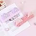 FlyingMage Spa Headband for Washing Face, 2 Pack Cute Cat Ear Hair Band for Shower Yoga Beauty, Fluffy Makeup Headband, Kawaii Facial Headbands for Woman Girls, Dark Pink+Purple Heart