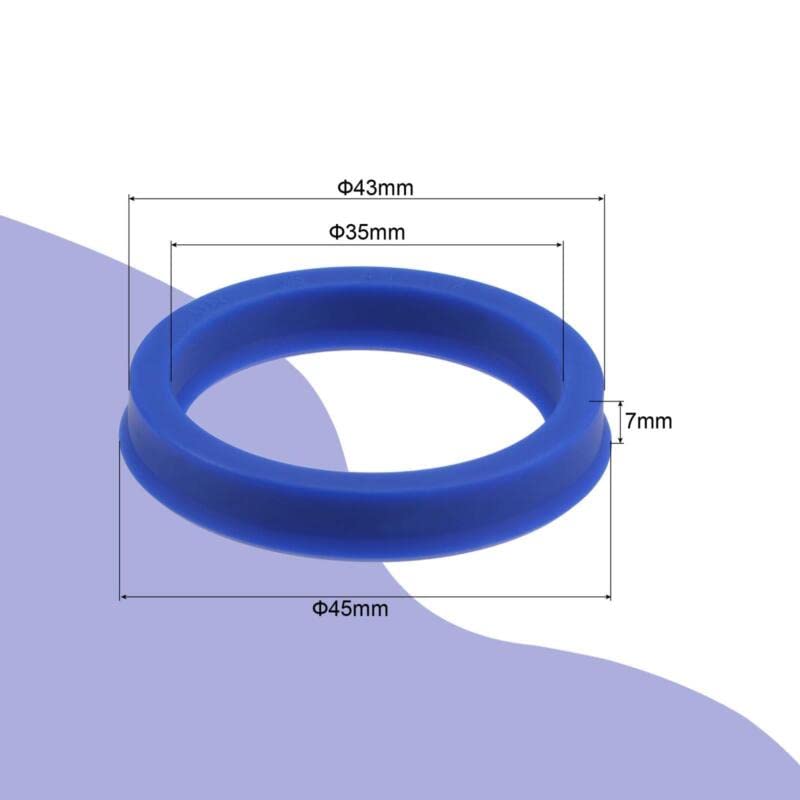Tool parts UN Radial Shaft Seal 35mm ID x 43mm OD x 7mm Width PU Oil Seal - Blue Pack Of 5