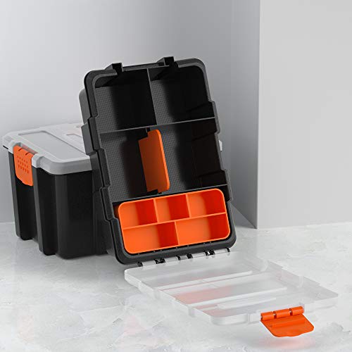Sortimentskasten Set - 4-teilig - Sortierkasten - Organizer - Stapelbarer Werkzeugkasten - Werkzeugbox, Werkzeugkiste – Bild 6
