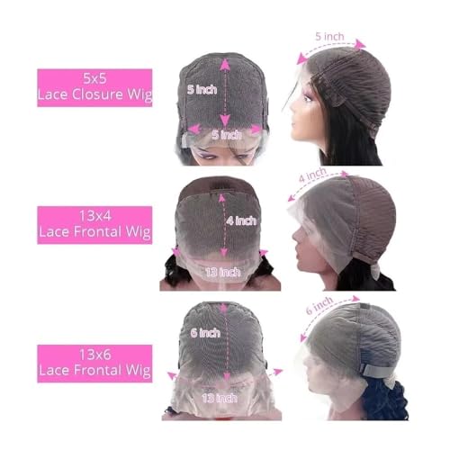 Perruque Lace Front Wig brésilienne HD cheveux humains pré-épilée densité 200% - 6