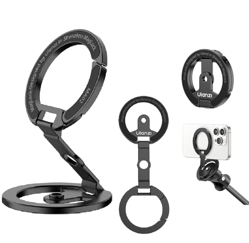 Ulanzi MA02 �}�O�l�b�g���X�}�z�X�^���h MagSafe�Ή� �X�}�z�z���_�[ ���ʃ}�O�l�b�g �A���~�� �܂肽���ݎ� ���@�\�p�x�����\ ���������O�t�� 1/4" �l�W�O�r�}�E���g �����^�ѕ֗� �W���p�X�}�z�z���_�[ iPhone 17 16 1