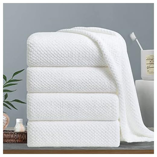 Extra Large Bath Towels Set 35x70 Inches - White Luxury 600 GSM Oversized Bath Sheet Towel,Ultra Soft Microfiber - Quick Dry,Highly Absorbent Shower Towels Spa Hotel Bathroom Towel Set (4-Pack)