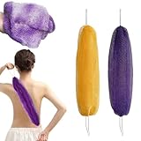 CUVZORA - Conjunto de 2 guantes de baño africanos de esponja, morado)