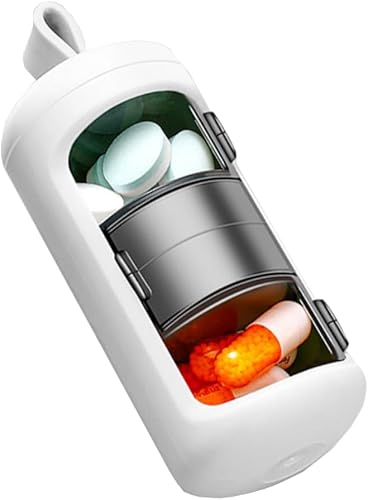 Recipiente diario para pastillas y vitaminas, pastillero portátil, organizador de pastillas de viaje, soporte diario para medicamentos, suplementos,