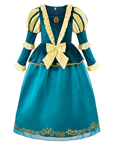 ReliBeauty Deluxe Little Girls Princess Dress Adventures Medieval Costume, 150