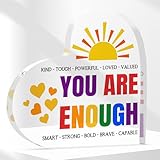 You Are Enough Kind Desk Decor Sign 4x4 Inch Acrylic LGBT Pride Plaque Lesbian Gay Office Table Keepsake Decorations