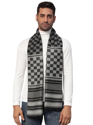 Image of Ravaiyaa - Attitude is everything Men's Reversible Stripe Pattern Winter Wool Scarf, Muffler 72 inchx12 inch Inch