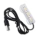 Tnfeeon USB LED Aquarium Light, 20 cm Unterwasser Lampe mit Mehrfarben Beleuchtung für Aquarien, Korallen & Wasserpflanzen, 12V, Einfache Installation