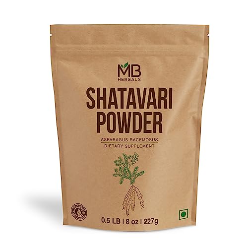 MB Herbals Pure Shatavari Powder 227 Gram | 8 oz | 100% Pure Asparagus racemosus