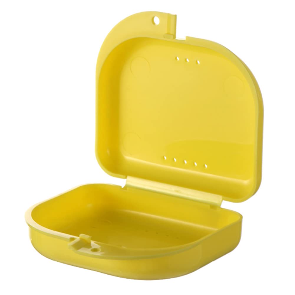 AKOAK 2 Pcs Oral Protection Storage Case, Denture Storage Case, with Vent Hole, Suitable for Office, Travel, Home - Light and Small, Snap-Tight