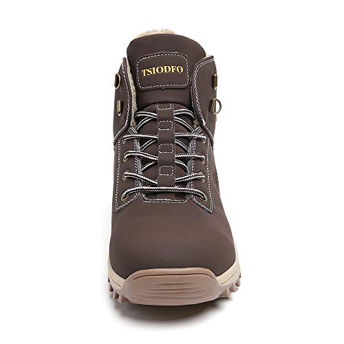 Image of TSIODFO Fashion Men Boots Winter Waterproof Outdoor Hiking Shoes Leather