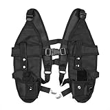 Fumei ダブルラジオショルダーハーネスホルスター チェストホルダー 2ポケットパック トランシーバー レスキューエッセンシャル用