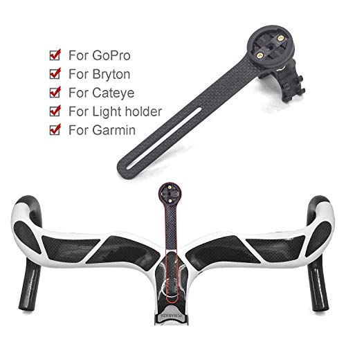 Racefiets Computer Mount Carbon Fiber voor Garmin WAHOO, Bryton, Kilometerteller, Licht en Sport Camera Beugel (Set 1) - Image 6