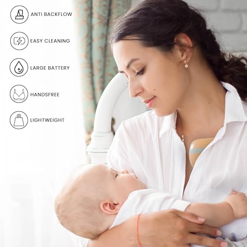 Image of Baybee Breast Pump Electrical Machine for Mothers | Automatic Hands Free Breast Milk Pump with 3 Modes & 9 Levels | Portable Electric Wearable Breast Pump with Anti-Backflow & 210ml Large Capacity