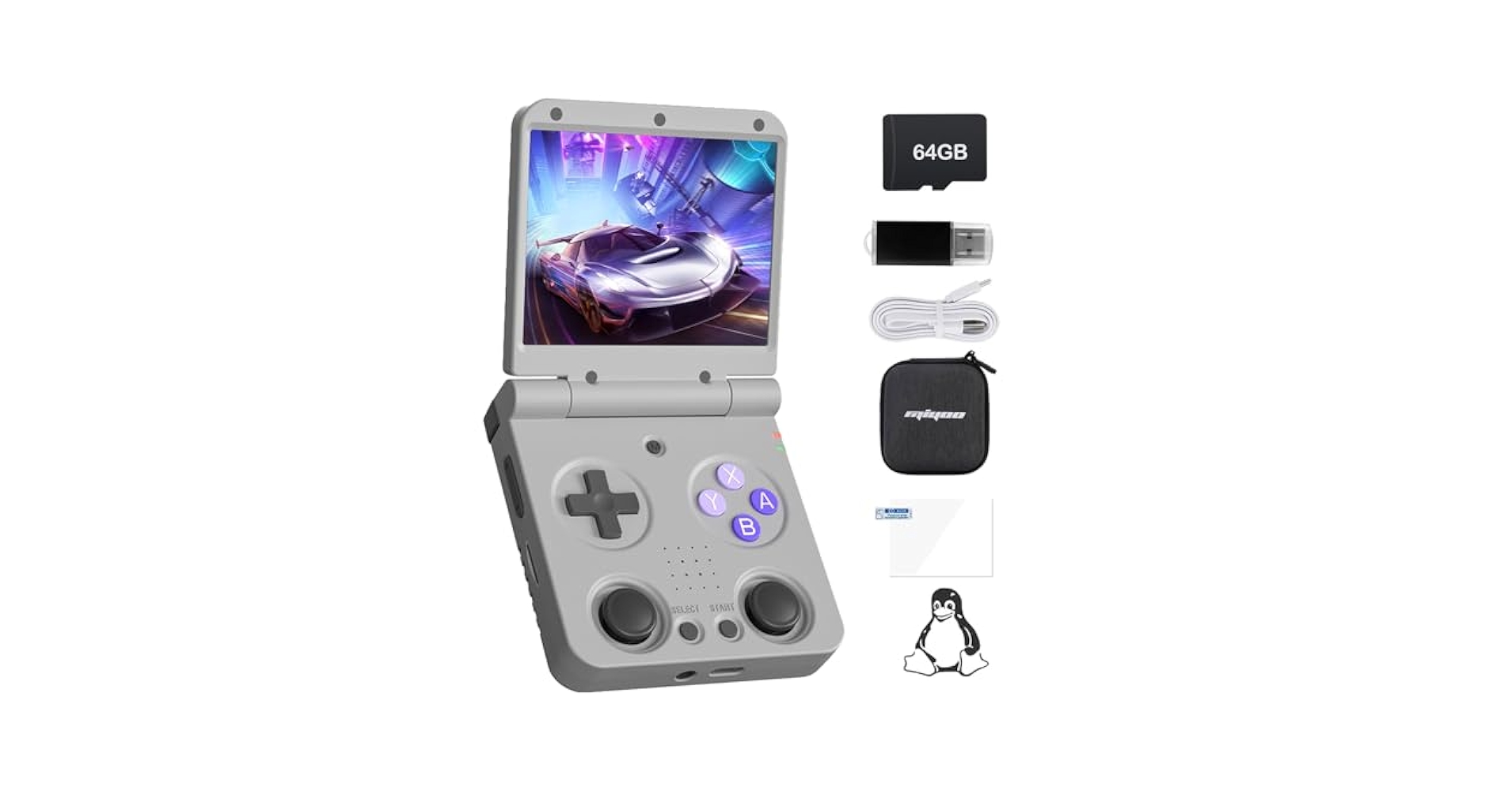 【Miyoo Mini V2｜初期型バッテリータイプ】グレー Amazon.com: Miyoo Flip V2 Retro Handheld Game Console, Mini