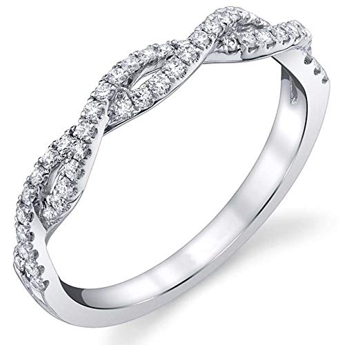 Wedding bands for women 10K 14K 18K wedding bands 4 style Platinum Plated Silver womens wedding rings