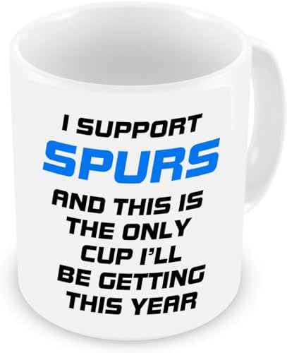 VIROSA Funny Football Mug This is The Only Cup Ill Be Getting This Year Funny Gift for Spurs Fans Dad Brother or Friend 11oz Ceramic Coffee Cup Birthday Xmas Fathers Day
