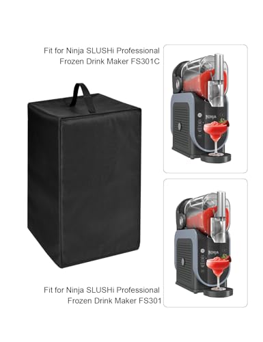 Slushie Machine Cover Frozen Drink Maker Lid Waterproof Dustproof Anti-Static Nylon Lid For Ninja Professional Maker Slushie Machine FS301/Ninja SLUSHi Professional Frozen Drink Maker FS301C (Black)
