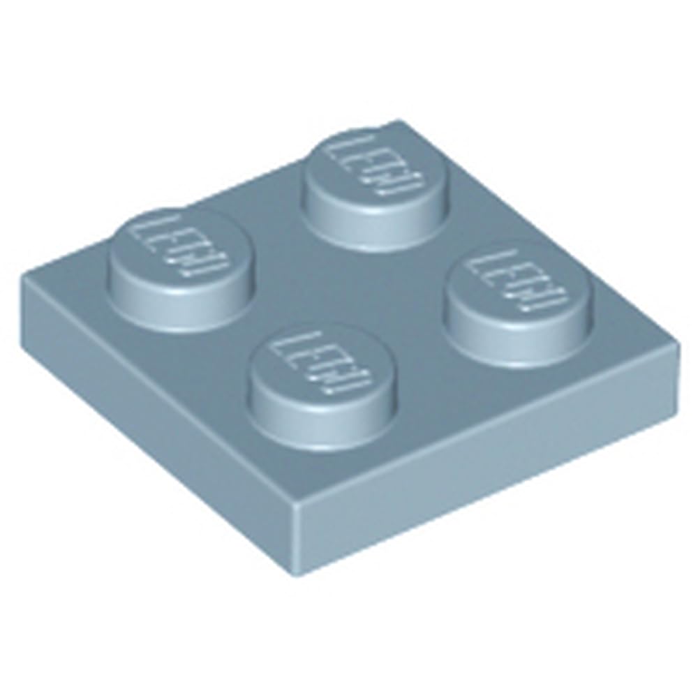 LEGO Building Plate, 2 x 2 Studs - Choose Your Colour, Part 3022, Choose Your Colour (Sand Blue, 10, Bricks) — image 1