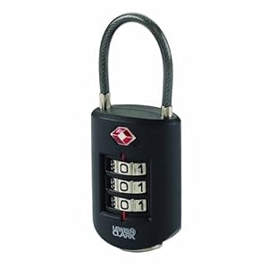 Lewis N. Clark Travel Sentry Large Dial Cable Lock, Black, One Size