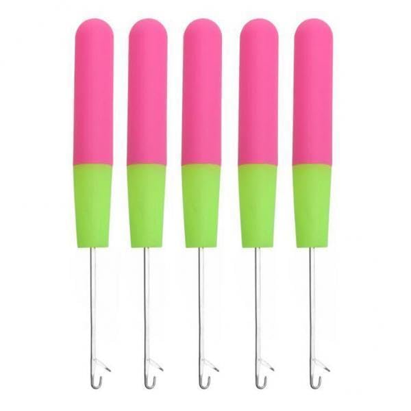 2x5 Packs 6in Latch Hook Crochet Needle for Braids Hair Extension Weave Pinkhair Ties Styling Accs Hair Care Styling Health-image-22
