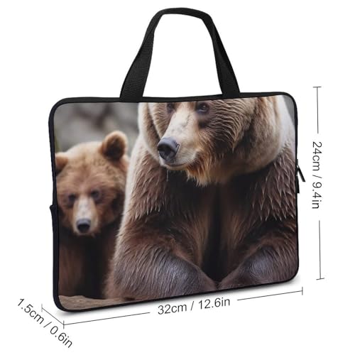 Maletín bandolera para laptop unisex color marrón miniatura 3