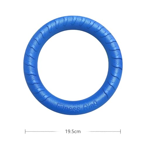 QEEROYO Dog Fitness Ring, Dog Toy Ring, Dog Bite Ring, Interactive Training Ring for Small Medium, Large Dogs, Blue - Image 2